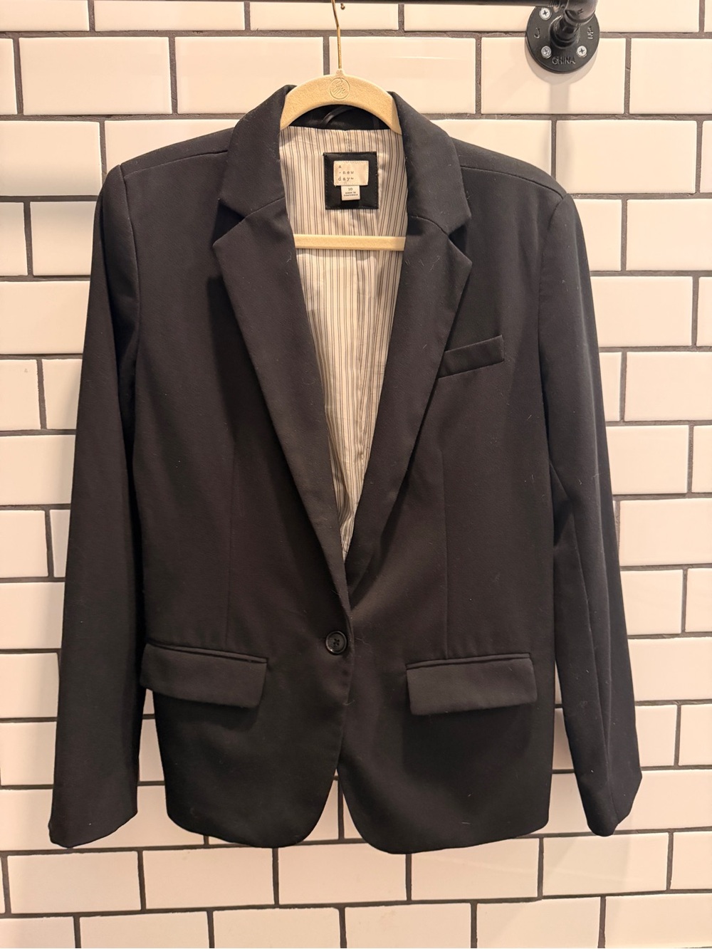 a new day Black Single-Button Women's Blazer